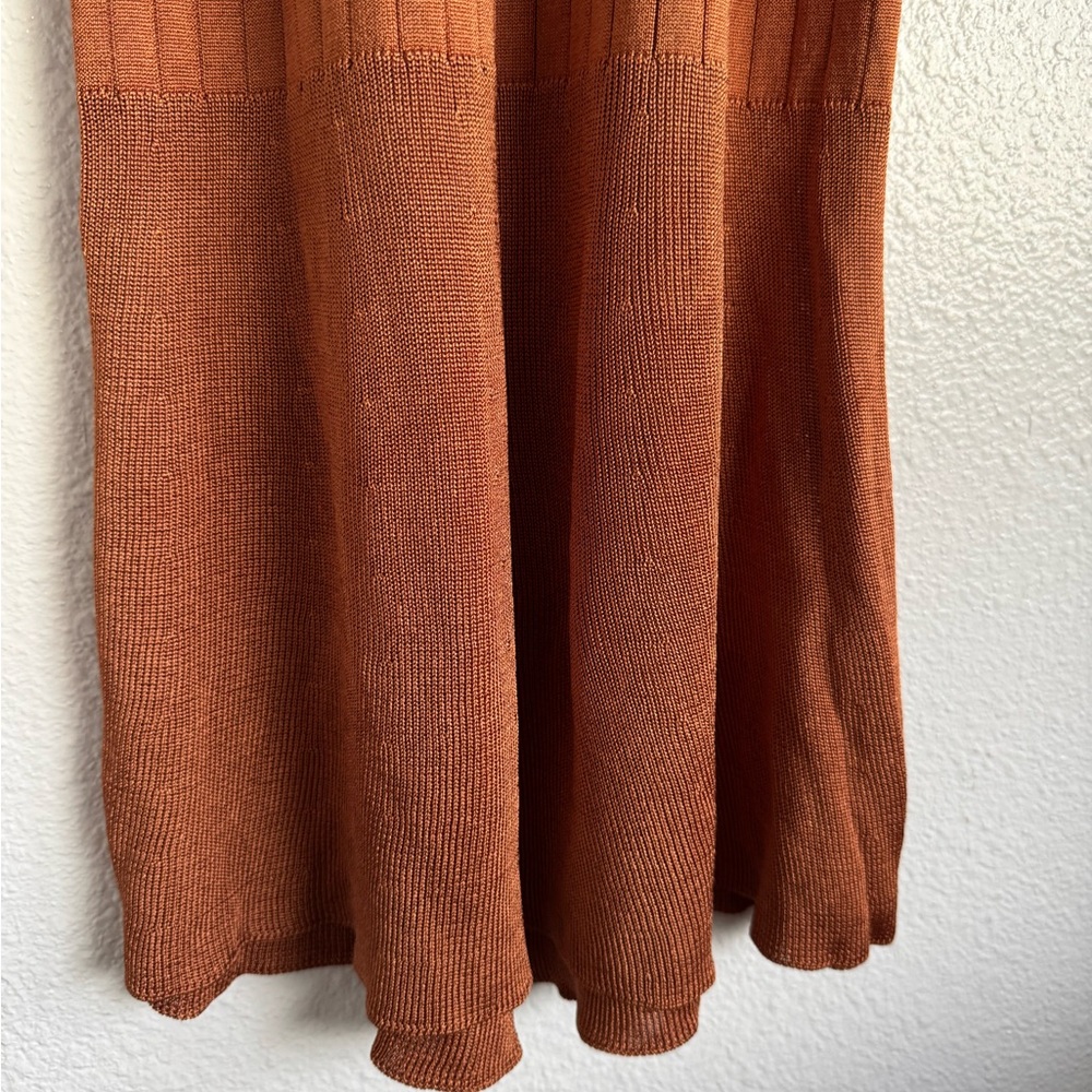Free People Bodycon Knit Midi Dress in Rust Size Small Festival Summer Bohemian - Picture 6 of 14